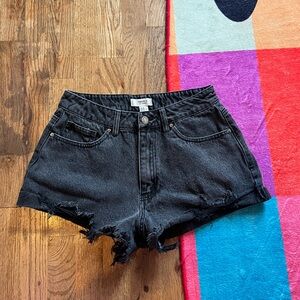 Forever 21 Black Distressed Jean Shorts Size 29 Women’s